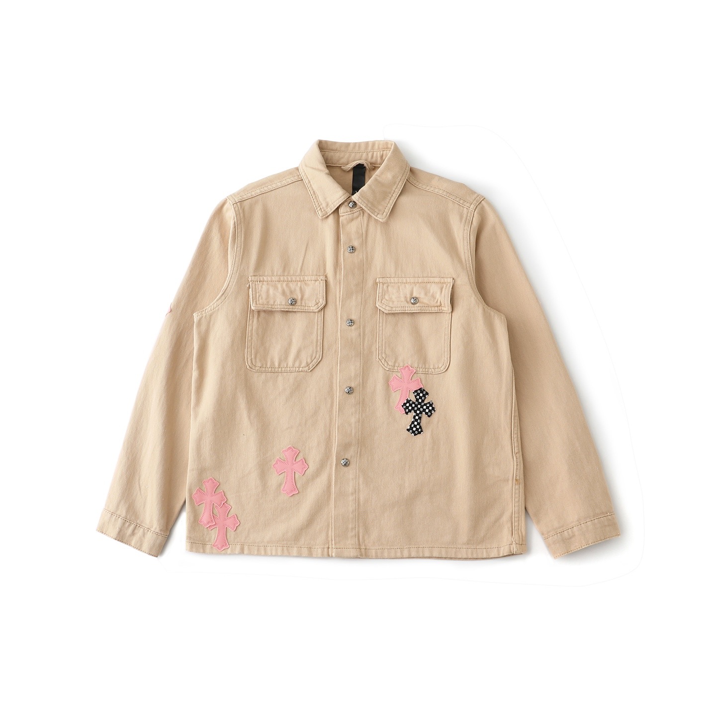 クロムハーツ レザージャケット シャツ メンズ
