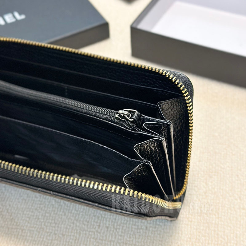 シャネル CHANEL ラウンドファスナー長財布 レディース