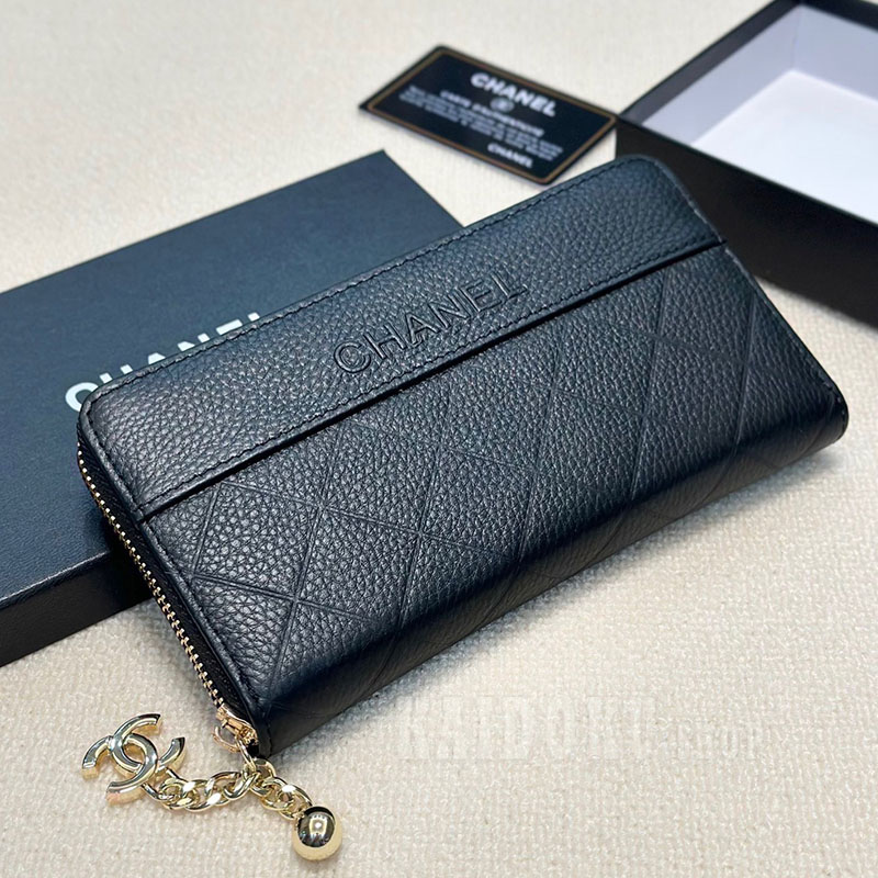 シャネル CHANEL ラウンドファスナー長財布 レディース