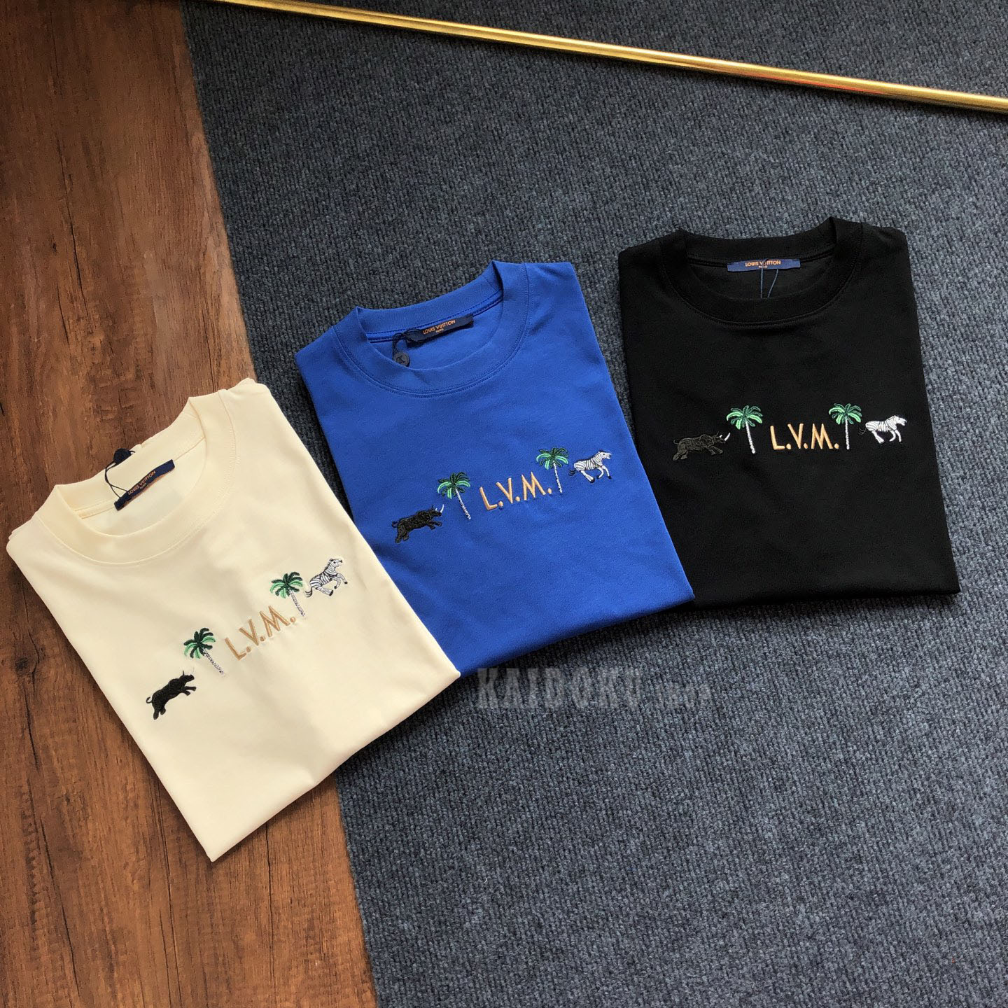 ルイヴィトン LOUIS VUITTON LV × The Darjeeling Limited 刺繍 コラボ Tシャツ メンズ＆レディース