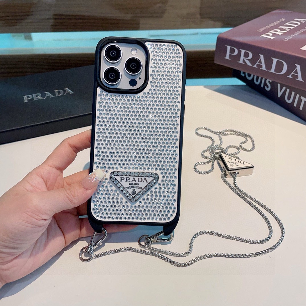 プラダ PRADA  iPhone携帯ケース スマホケース フルシェルチェーン レディース