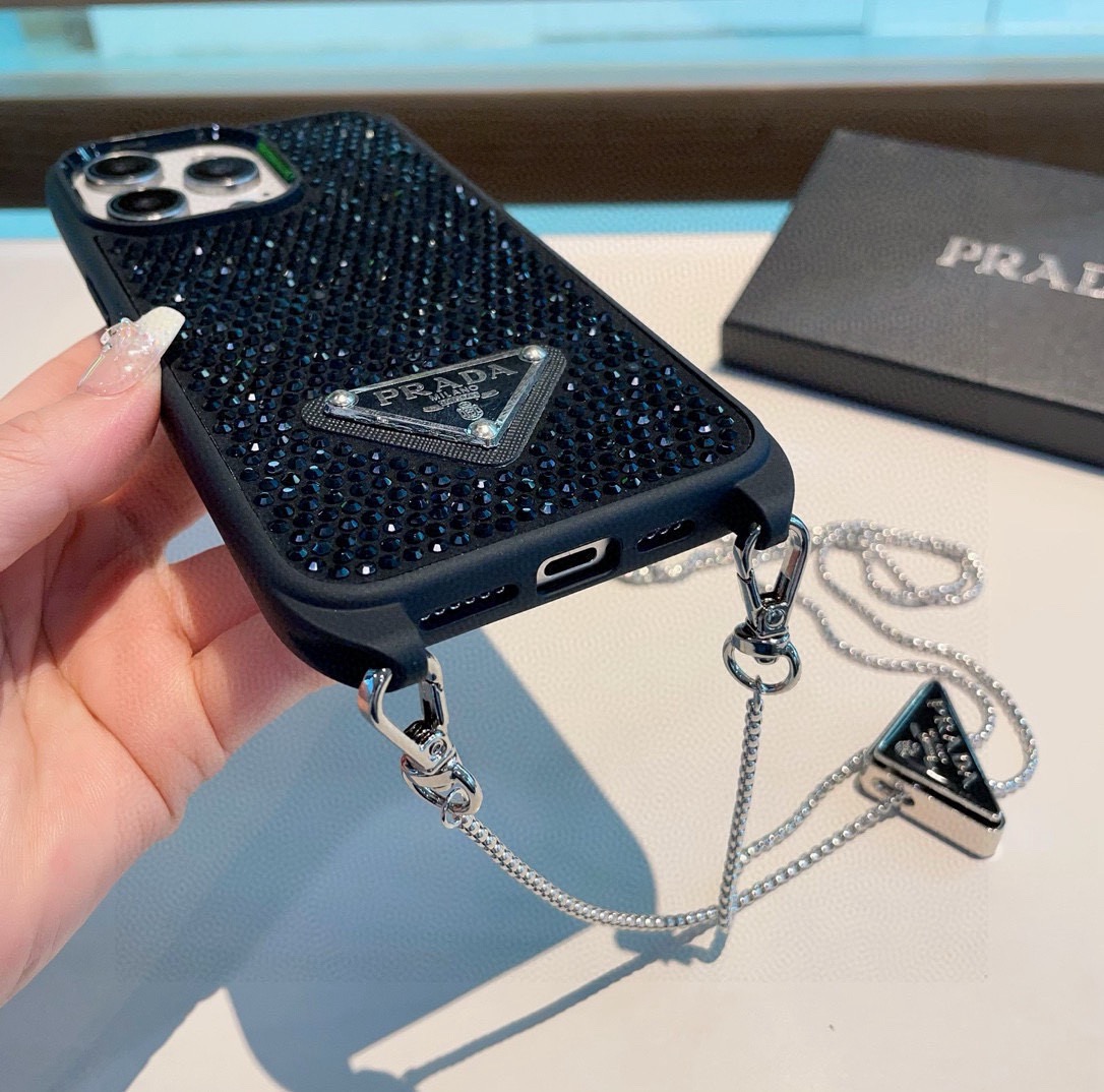 プラダ PRADA  iPhone携帯ケース スマホケース フルシェルチェーン レディース