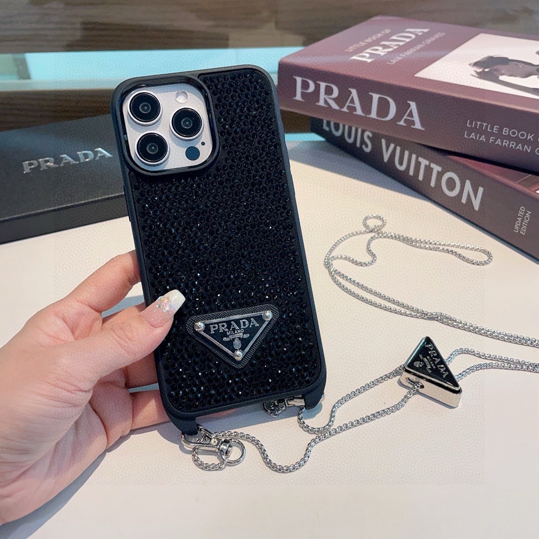 プラダ PRADA  iPhone携帯ケース スマホケース フルシェルチェーン レディース