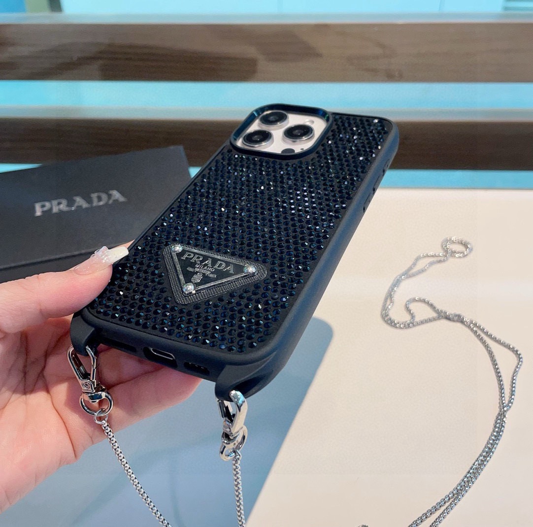 プラダ PRADA  iPhone携帯ケース スマホケース フルシェルチェーン レディース