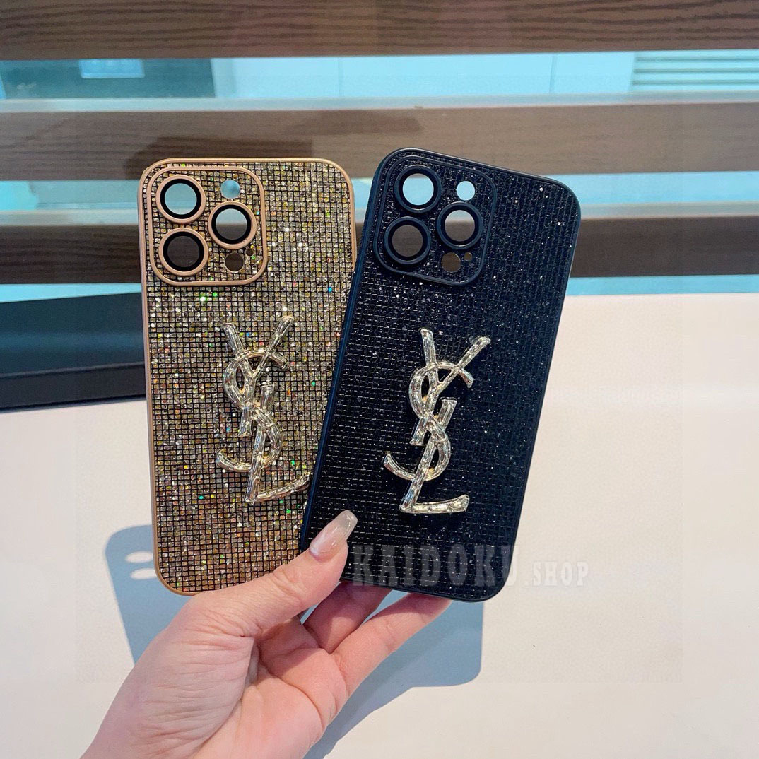 サンローラン Saint Laurent iPhone携帯ケース スマホケースラインストーン レディース
