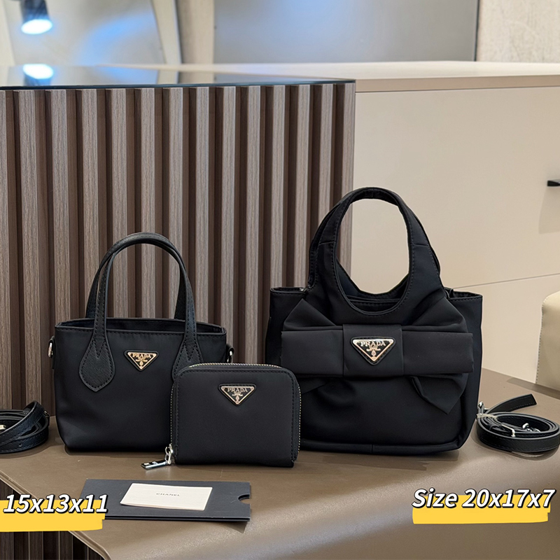 プラダ PRADA トートバッグ＋ハンドバッグ+財布 3点セット レディース