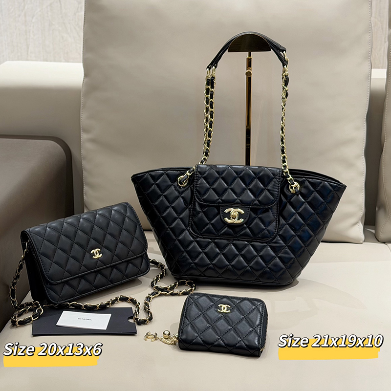 シャネル CHANEL トートバッグ＋ショルダーバッグ+財布 3点セット レディース