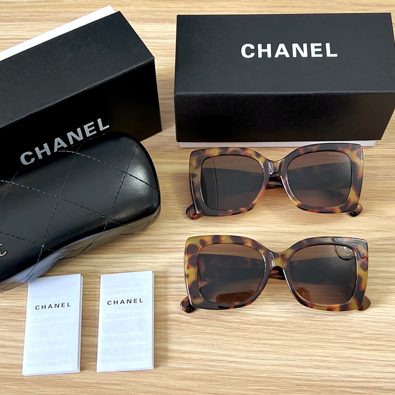 シャネル CHANELスクエア型 セルフレーム フルリム 偏光レンズ CCマーク サングラス レディース メンズ