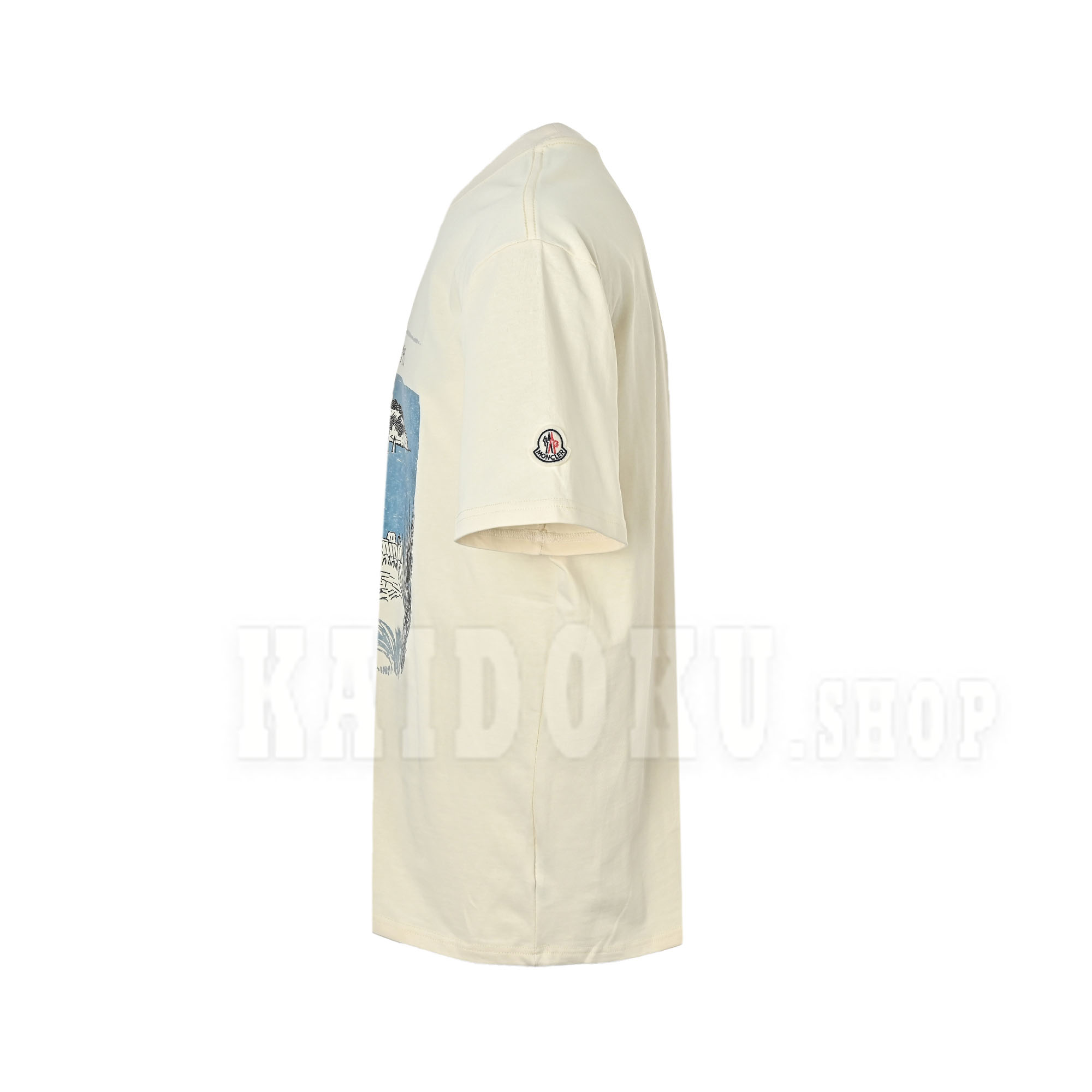 モンクレール MONCLER 半袖 海辺のプリント入りコットンTシャツ メンズ