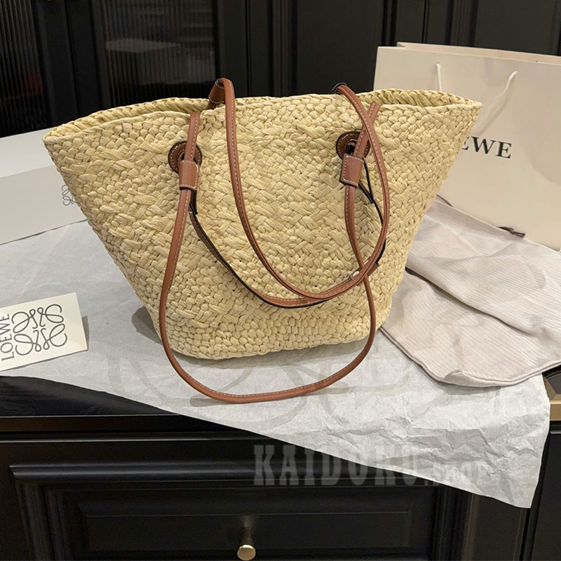 ロエベ LOEWE バスケットバッグ ベージュ かごバッグ レディース
