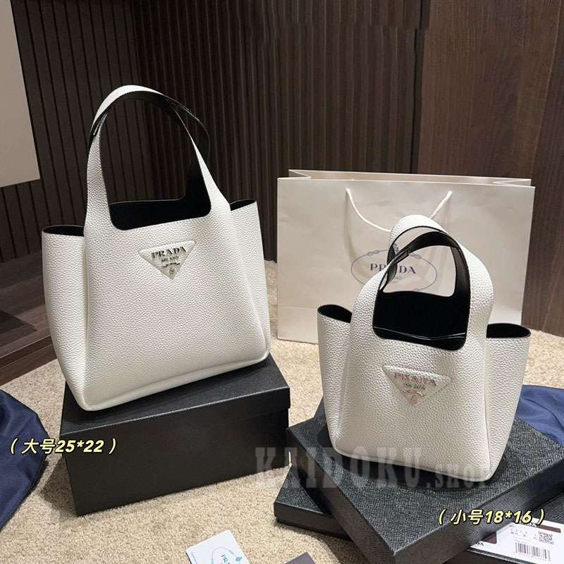プラダ PRADA レザー ハンドバッグ ロゴ入り トートバッグ 5色 レディース