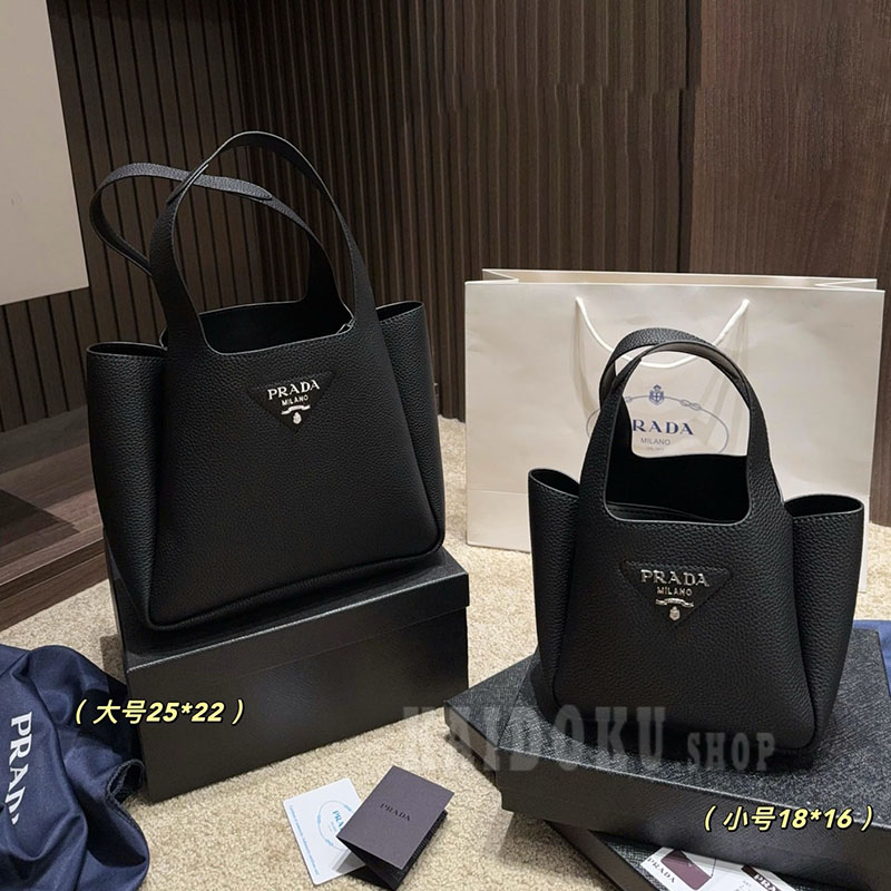 プラダ PRADA レザー ハンドバッグ ロゴ入り トートバッグ 5色 レディース
