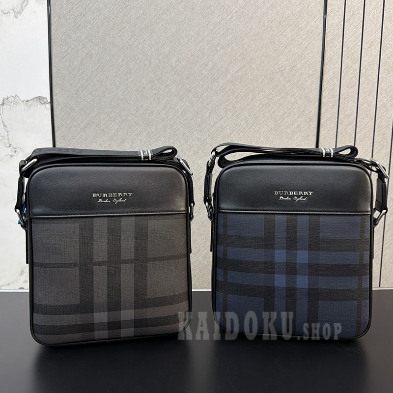 バーバリー BURBERRY ミニ シティチェック クロスボディバッグ メンズ