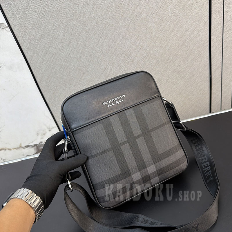 バーバリー BURBERRY ミニ シティチェック クロスボディバッグ メンズ