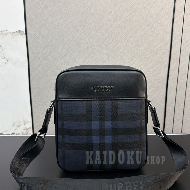 バーバリー BURBERRY ミニ シティチェック クロスボディバッグ メンズ