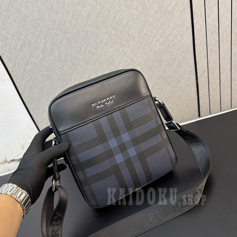 バーバリー BURBERRY ミニ シティチェック クロスボディバッグ メンズ