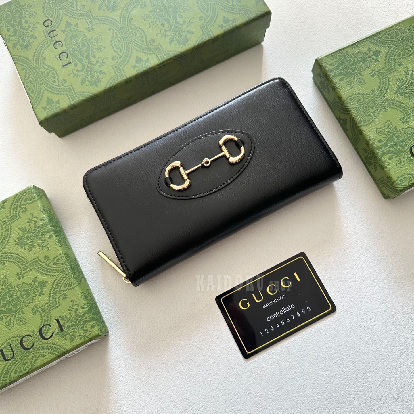 グッチ Gucci 1955 ホースビット ジップ長財布 レディース