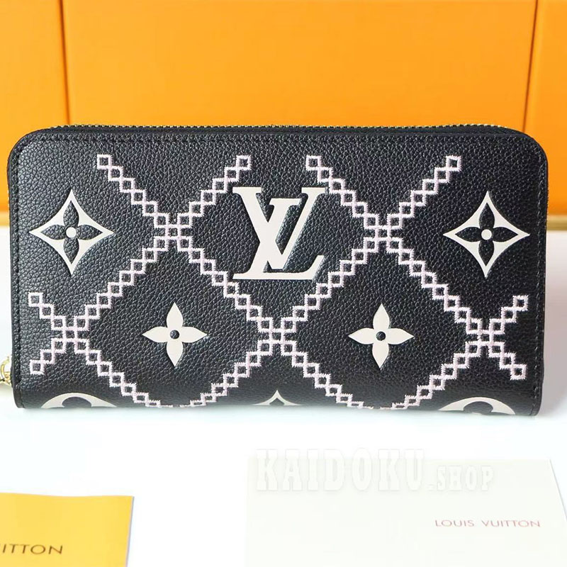 ルイヴィトン Louis Vuitton M81141 モノグラム アンプラント ブロデリー ジッピーウォレット 長財布 レディース
