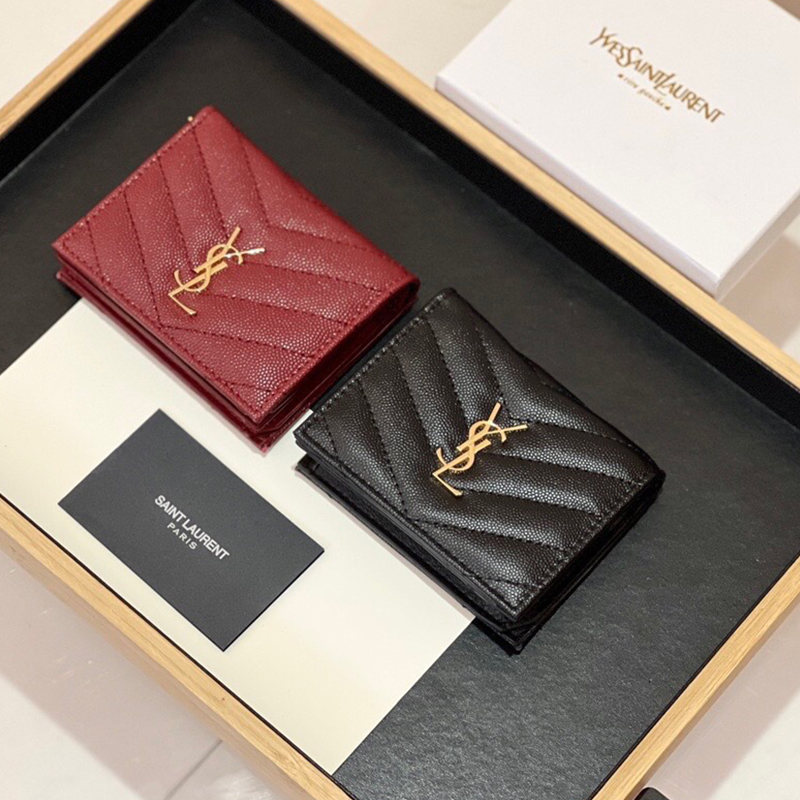 サンローラン SAINT LAURENT 三つ折財布 レディース