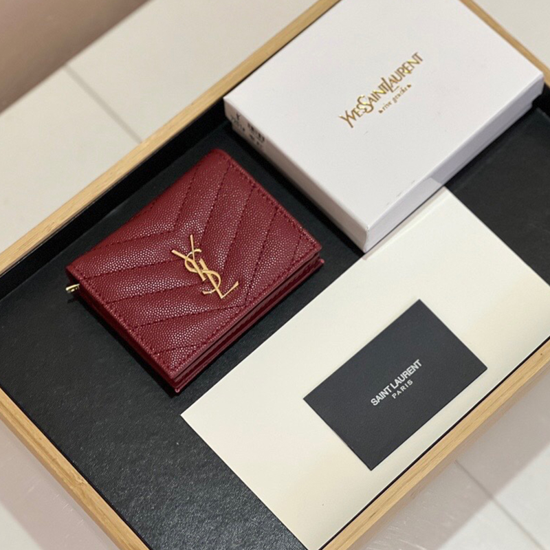 サンローラン SAINT LAURENT 三つ折財布 レディース