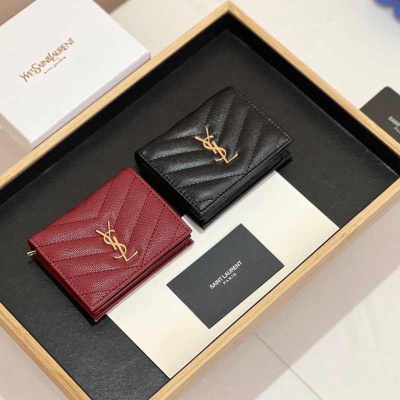 サンローラン SAINT LAURENT 三つ折財布 レディース