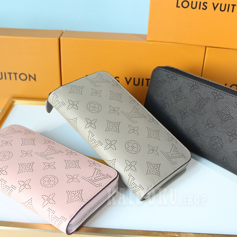 ルイヴィトン LOUIS VUITTON 長財布 ジッピー・ウォレット M58429 マヒナ マグノリア レディース