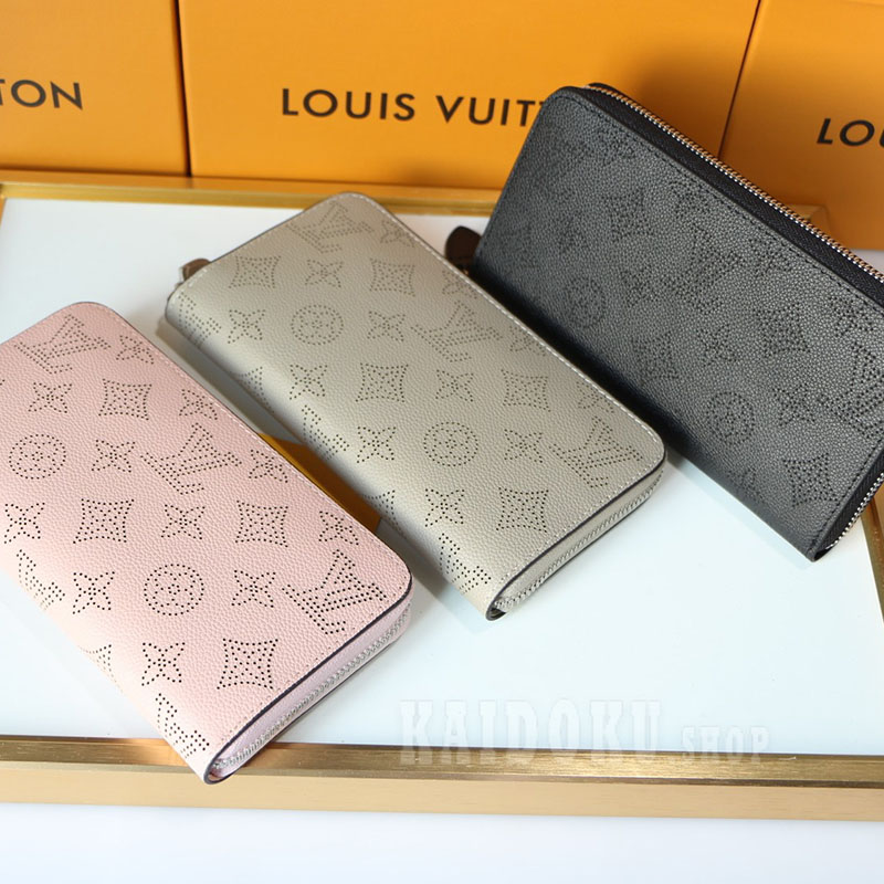 ルイヴィトン LOUIS VUITTON 長財布 ジッピー・ウォレット M58429 マヒナ マグノリア レディース