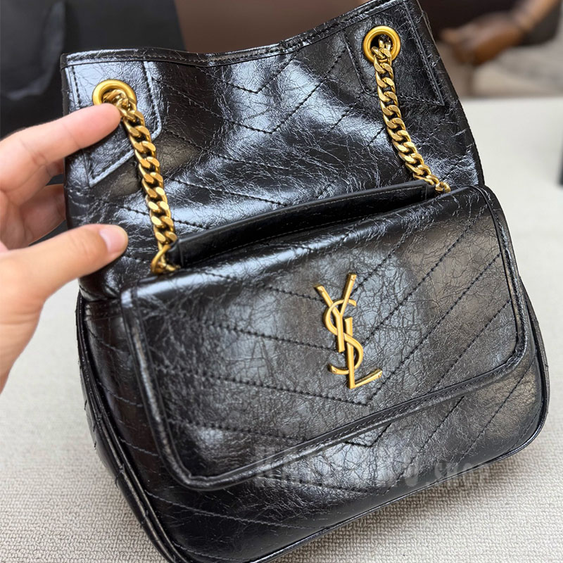 サンローラン SAINT LAURENT ニキ スモール レザー トートバッグ レディース