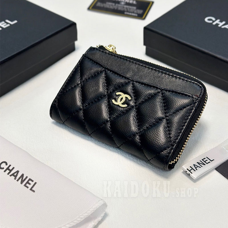 シャネル CHANEL マトラッセ ジップ 折財布 レディース