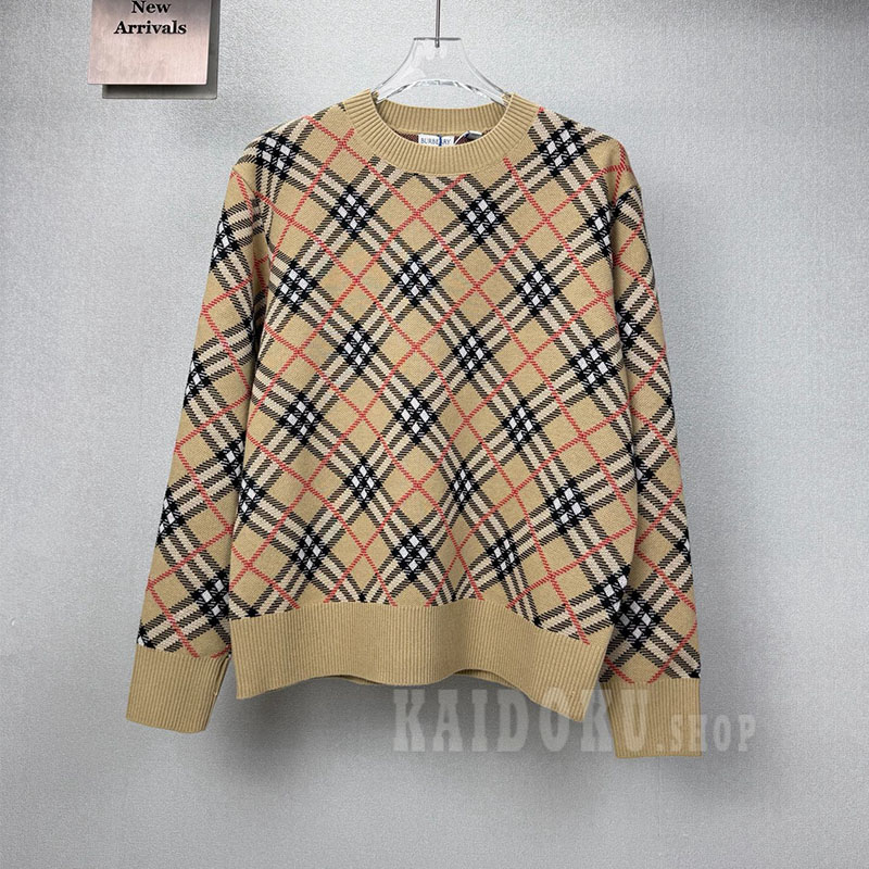 バーバリー BURBERRY チェックウールセーター メンズ