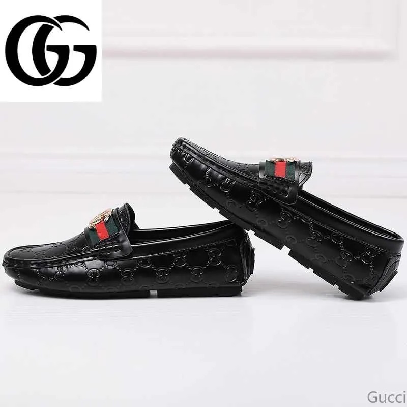 グッチ GUCCI ドライビングシューズ ブラック レザー ローファー メンズ