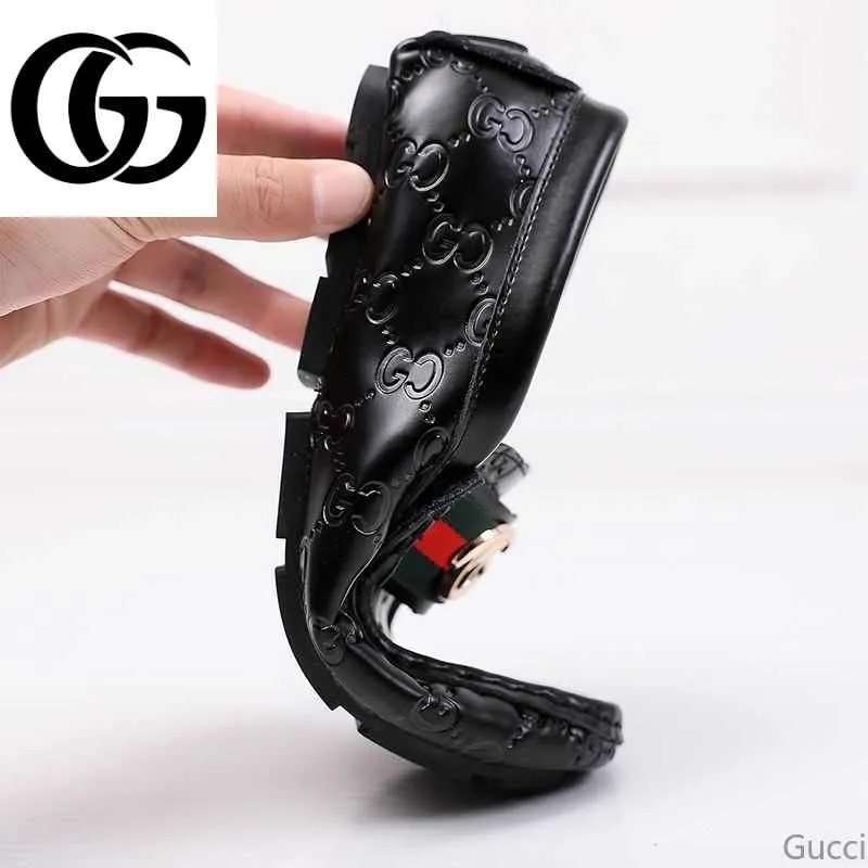 グッチ GUCCI ドライビングシューズ ブラック レザー ローファー メンズ