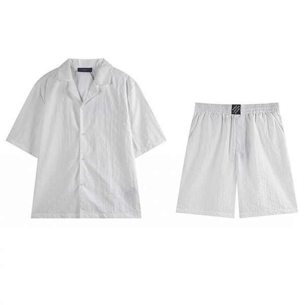 ルイ・ヴィトン（LOUIS VUITTON） コットン 半袖 POLO Tシャツ ショートパンツ 2点セット セットアップ メンズ