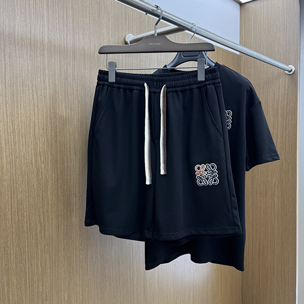 ロエベ (LOEWE) コットン 半袖 Tシャツ ショートパンツ 2点セット セットアップ メンズ