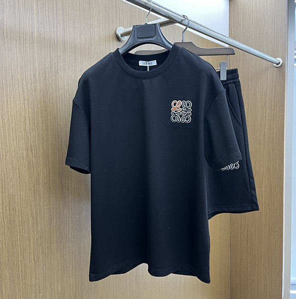 ロエベ (LOEWE) コットン 半袖 Tシャツ ショートパンツ 2点セット セットアップ メンズ