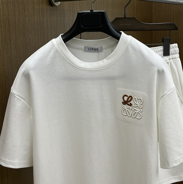 ロエベ (LOEWE) コットン 半袖 Tシャツ ショートパンツ 2点セット セットアップ メンズ