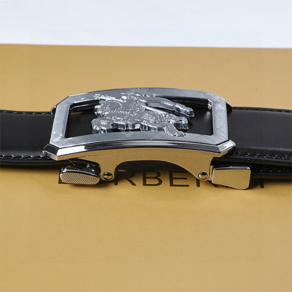 Burberry バーバリー 牛革 ベルト 35MM 穴なし オートロック式 サイズ調整可能 メンズ