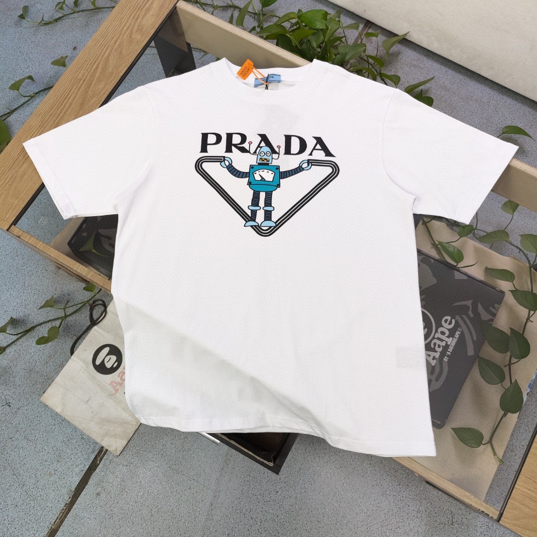 プラダ PRADA 24SS 2色 Tシャツ 半袖 メンズ＆レディース