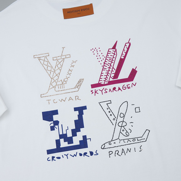 ルイ・ヴィトン（LOUIS VUITTON）ホットダイヤモンド プリント Tシャツ 半袖 メンズ & レディース