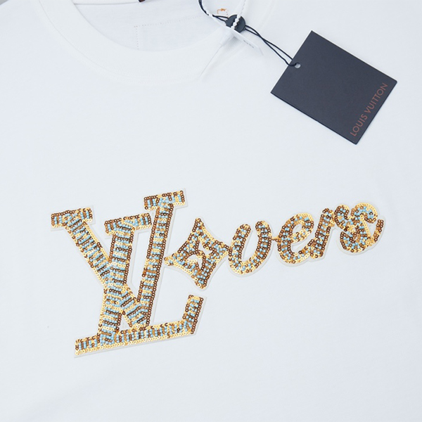ルイ・ヴィトン（LOUIS VUITTON）スパンコールロゴ Tシャツ 半袖 メンズ & レディース