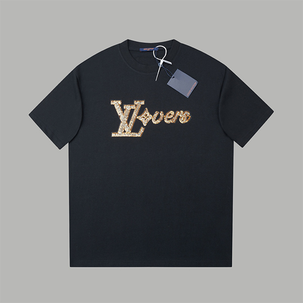 ルイ・ヴィトン（LOUIS VUITTON）スパンコールロゴ Tシャツ 半袖 メンズ & レディース