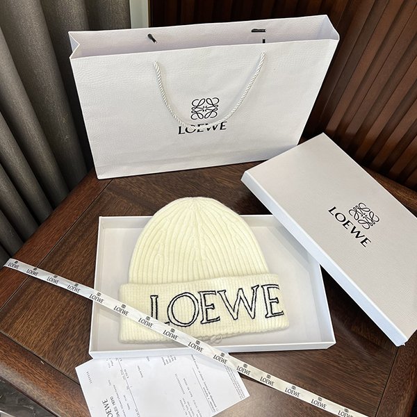 ロエベ LOEWE 冬 ハット 帽子  暖かく 無地 