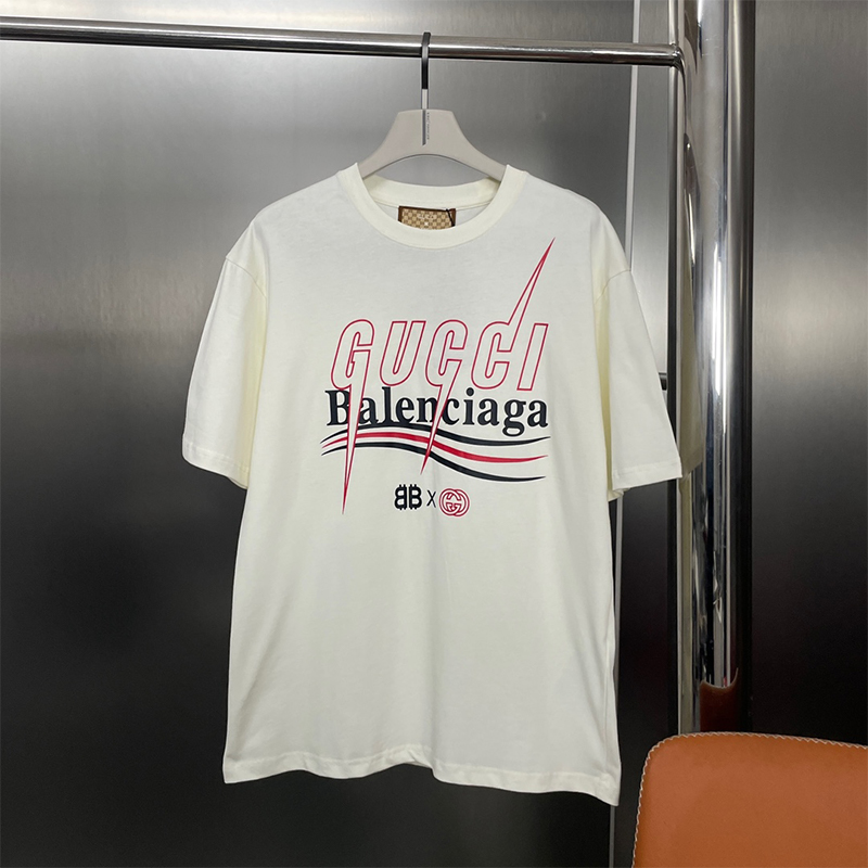 グッチ GUCCI  & バレンシアガ（BALENCIAGA）24SS 2色 Tシャツ 半袖 メンズ＆レディース