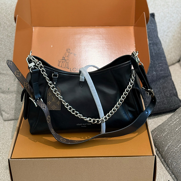 ルイヴィトン Louis Vuitton キャリーオール カーゴ ブラックPM ハンドバッグ レディース 