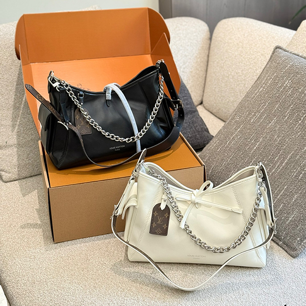 ルイヴィトン Louis Vuitton キャリーオール カーゴ ブラックPM ハンドバッグ レディース 