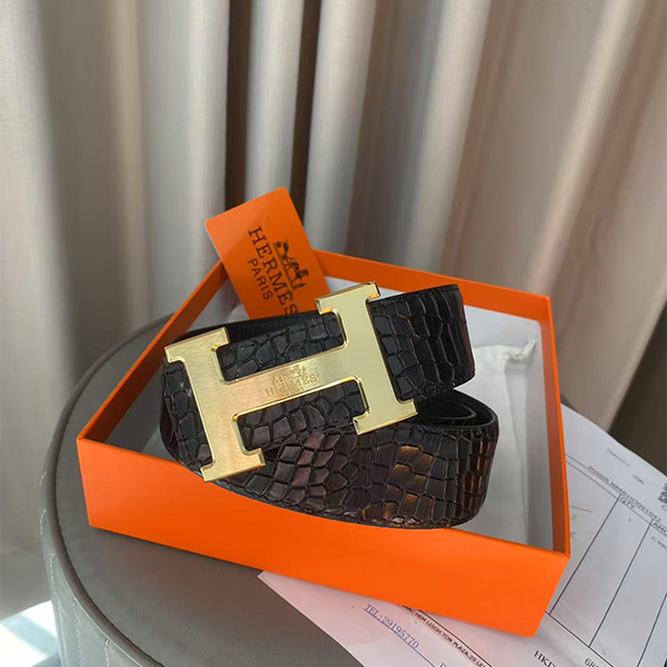 エルメス HERMES ベルト 120CM メンズ ブラック