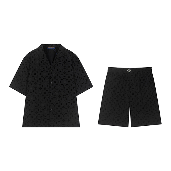 ルイ・ヴィトン（LOUIS VUITTON） コットン 半袖 POLO Tシャツ ショートパンツ 2点セット セットアップ メンズ