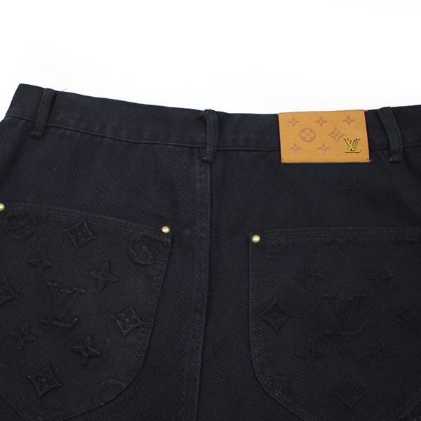 ルイヴィトン LOUIS VUITTON カーペンタースタイルモノグラムデニムパンツ レディース メンズ
