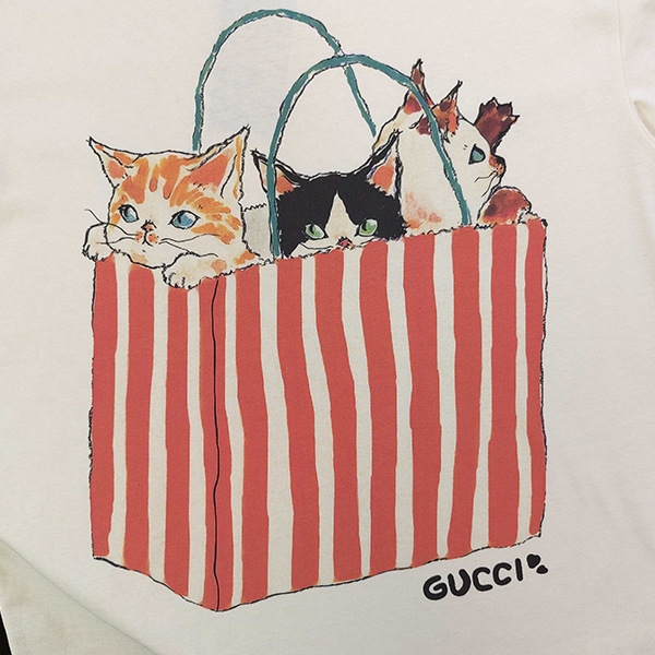 グッチ GUCCI トートバッグ猫プリント Tシャツ 半袖 レディース メンズ