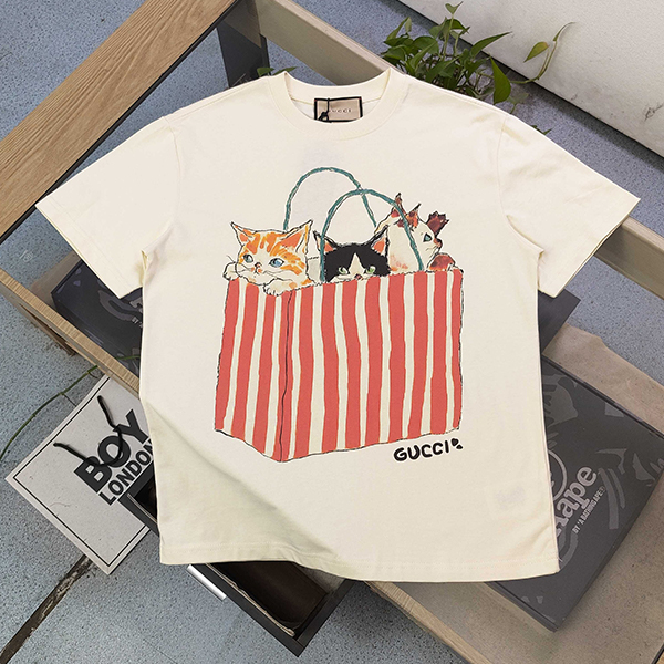 グッチ GUCCI トートバッグ猫プリント Tシャツ 半袖 レディース メンズ